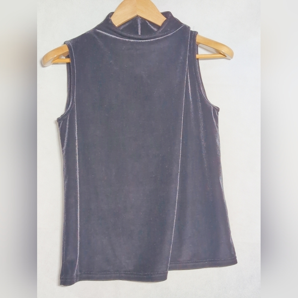 Vintage Impressions Sz M Black Velvet Sleeveless Top NWT Lamonts Store